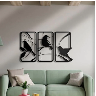 3pc Bird Wall Art